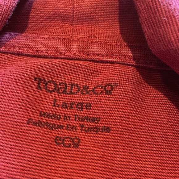 Toad&Co Organic Cotton Cowl Neck Tunic L/S Red Size LARGE - Picture 9 of 10